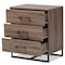 Baxton Studio Daxton Modern & Contemporary Rustic Oak Finished Wood 3-Drawer Storage Chest 202-11307 - alternate 7